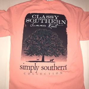 Coral Peach Simply Southern T-Shirt